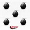 Service Caster 2'' Floor Safe Black Hooded Twin Wheel Caster Top Plate, 5PK SCC-TP02S50D-NYU-FB-TP2-5 - alternate 2